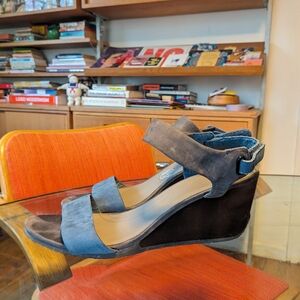 Camper Laura Suede Wedge Heel Sandals - 41